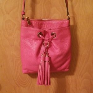 Michael Kors beautiful coral leather crossbody.